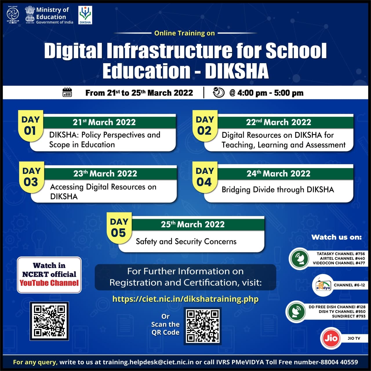 Online Training on “Digital Infrastructure for School Education - DIKSHA” Image