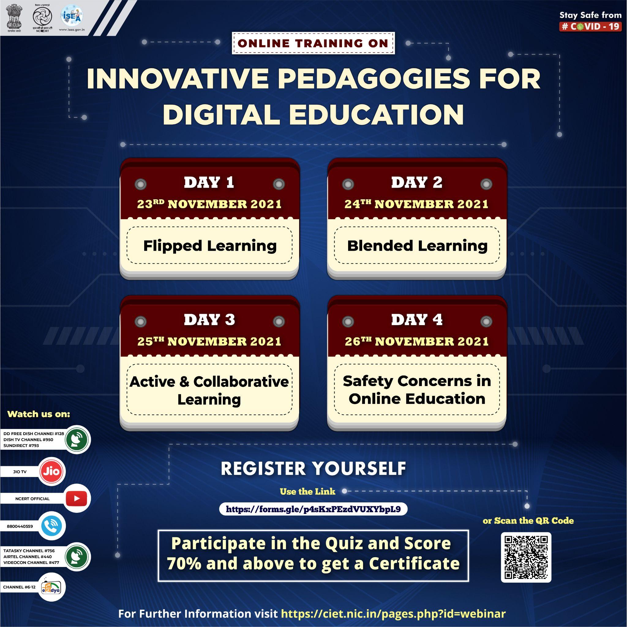 Online Training on “Innovative Pedagogies for Digital Education” Image