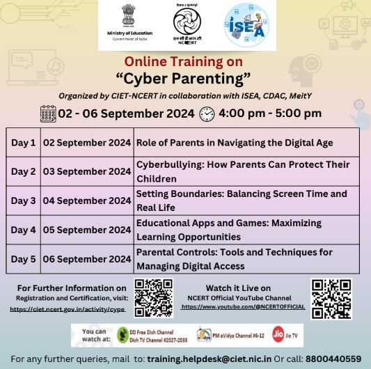 NCERT CIET Training on Cyber Parenting