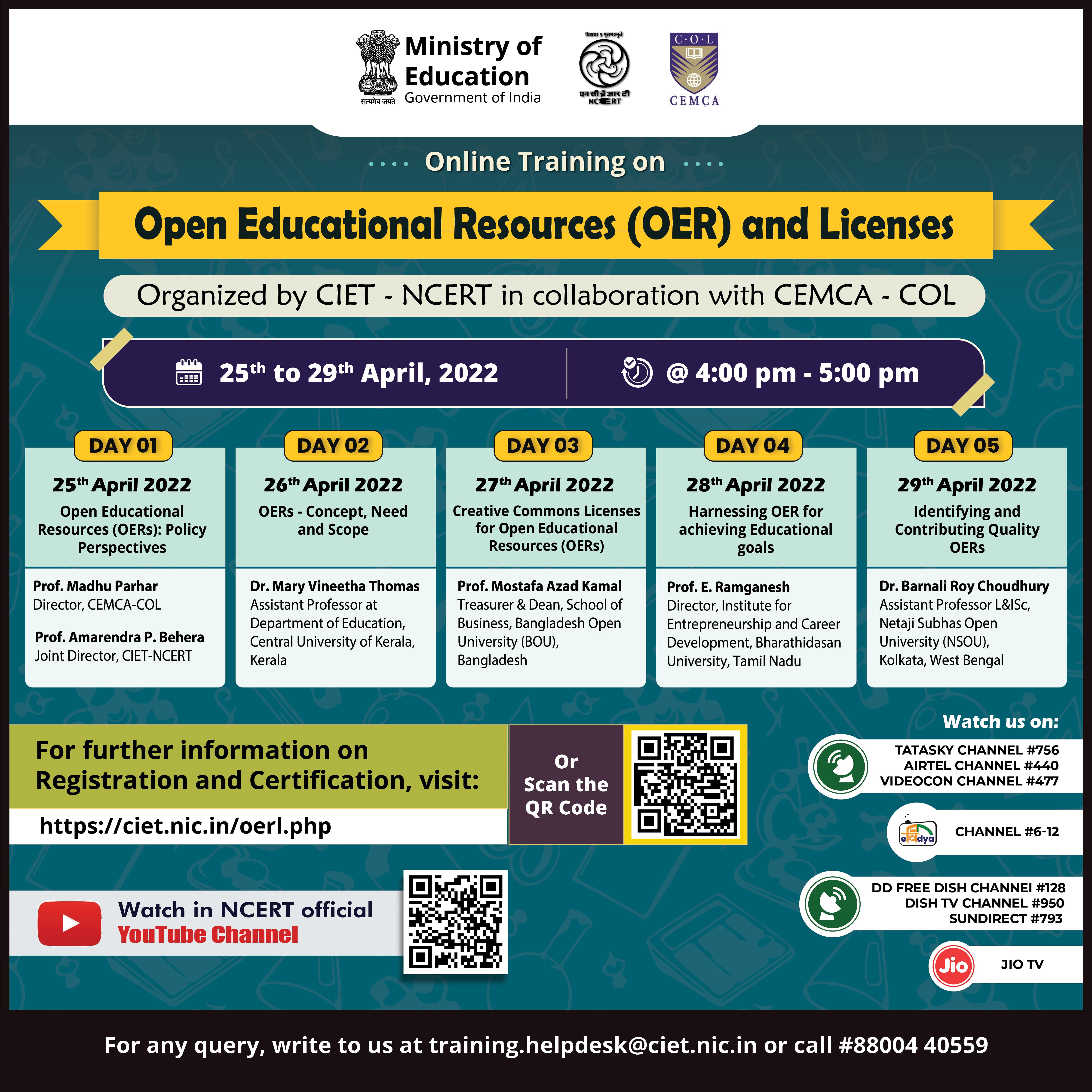 Online Training on “Open Educational Resources (OER) and Licenses” Image